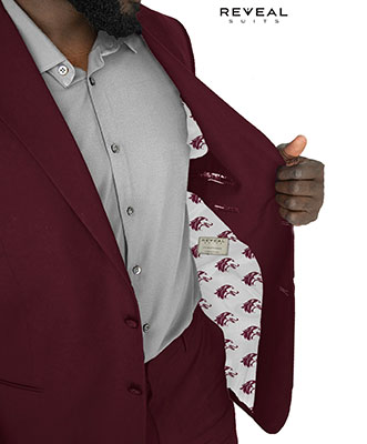 SIU Alumni Custom Blazer- Men's Marron with White Inside
