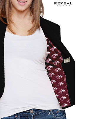 SIU Alumni Custom Blazer- Women's Black with Marron Inside