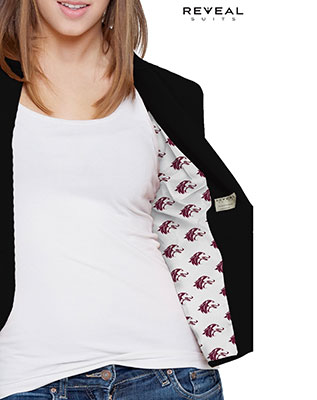 SIU Alumni Custom Blazer- Women's Black with White Inside